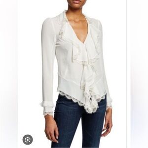 Alexis Phineas lace ruffle silk blouse - Size M